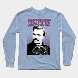 Friedrich Nietzsche Graphic Design Hipster Statement Long Sleeve T-Shirt